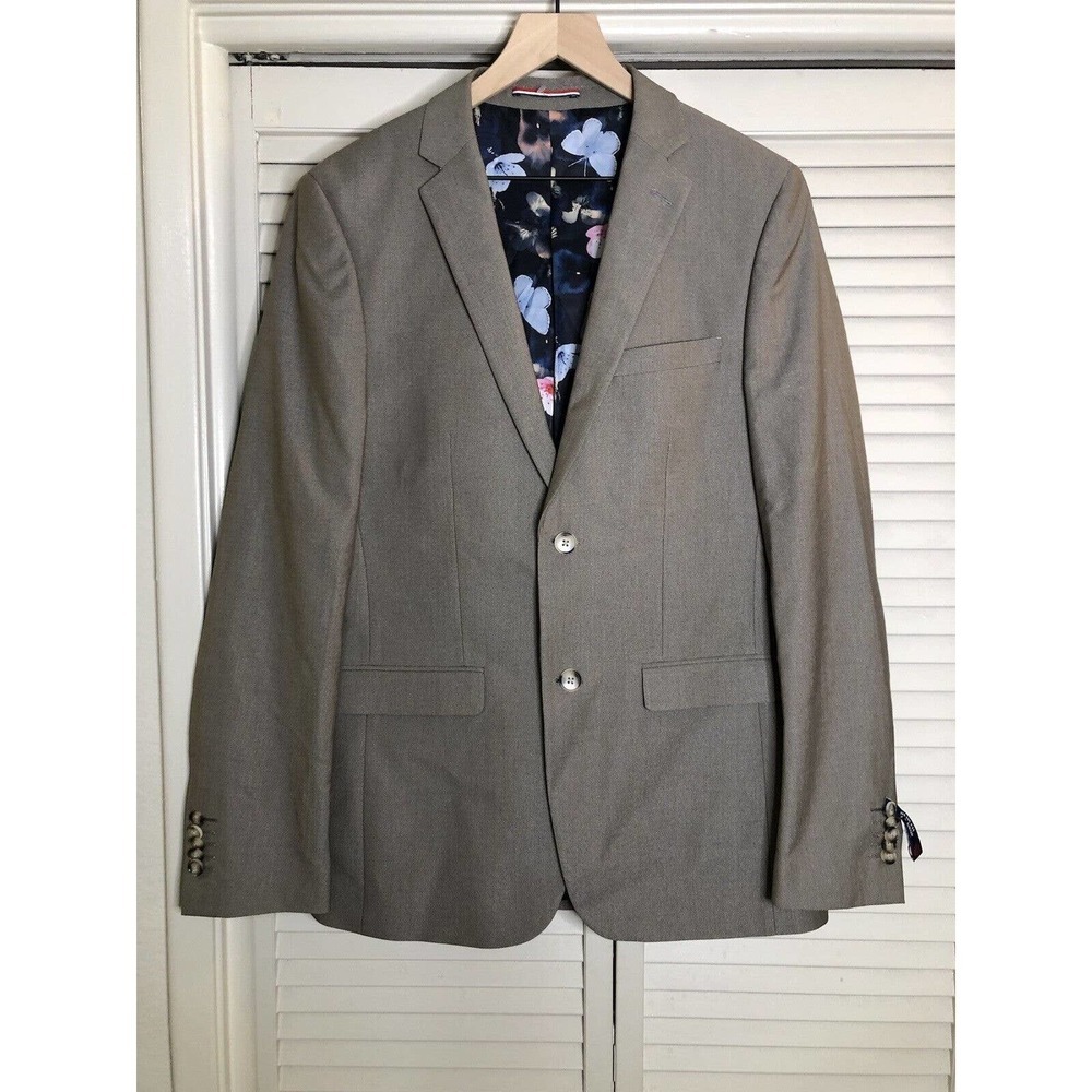 Soul of London Sport Coat Suit Separate Jacket Mens 40T Slim Fit Gray Blazer
